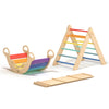 Set – Pikler-Dreieck + doppelseitige Platte + Gleichgewichtswippe
